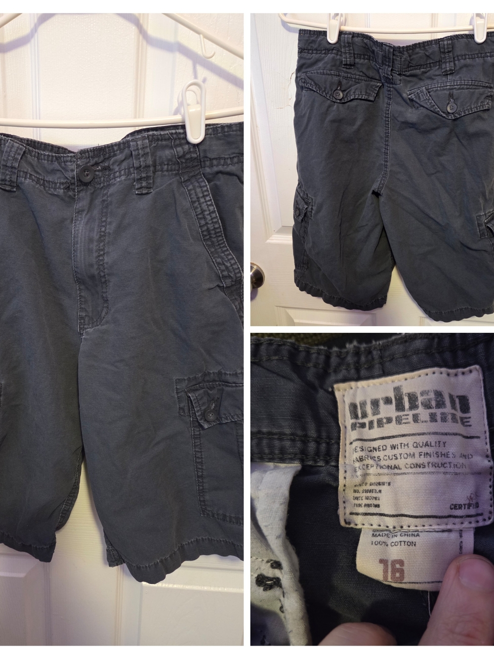urban pipeline Men's Dark Gray Cargo Shorts